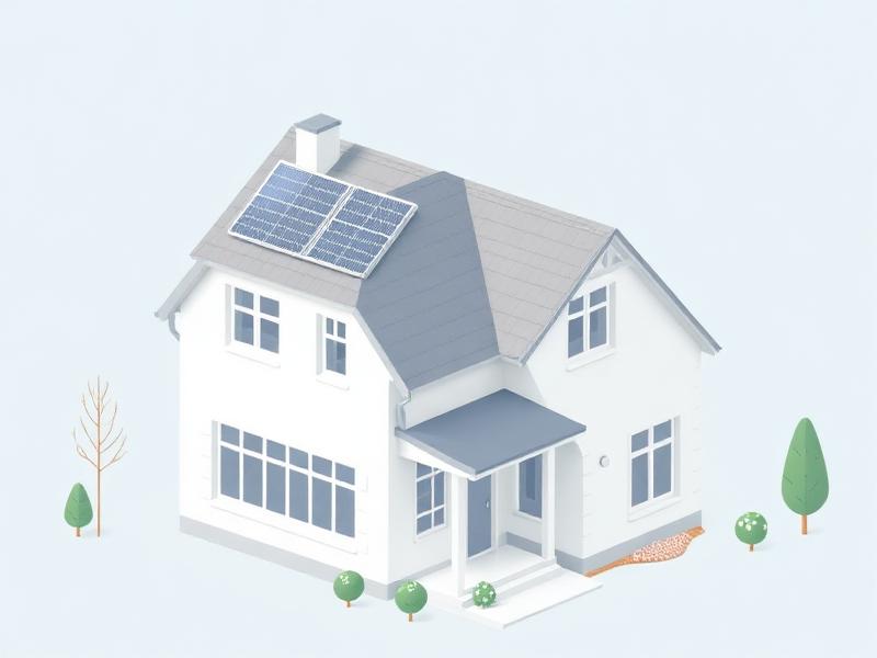 Moderní rodinný dům se zateplenou fasádou a fotovoltaickými panely na střeše